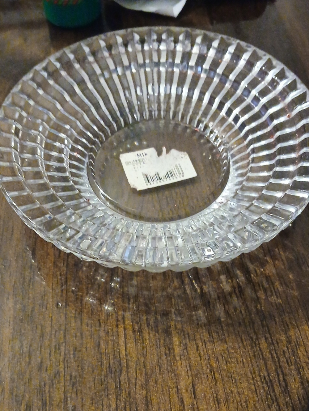 Vintage Mikasa Shimmering Star Crystal Pillar Candle Holder 7” Or Candy Dish